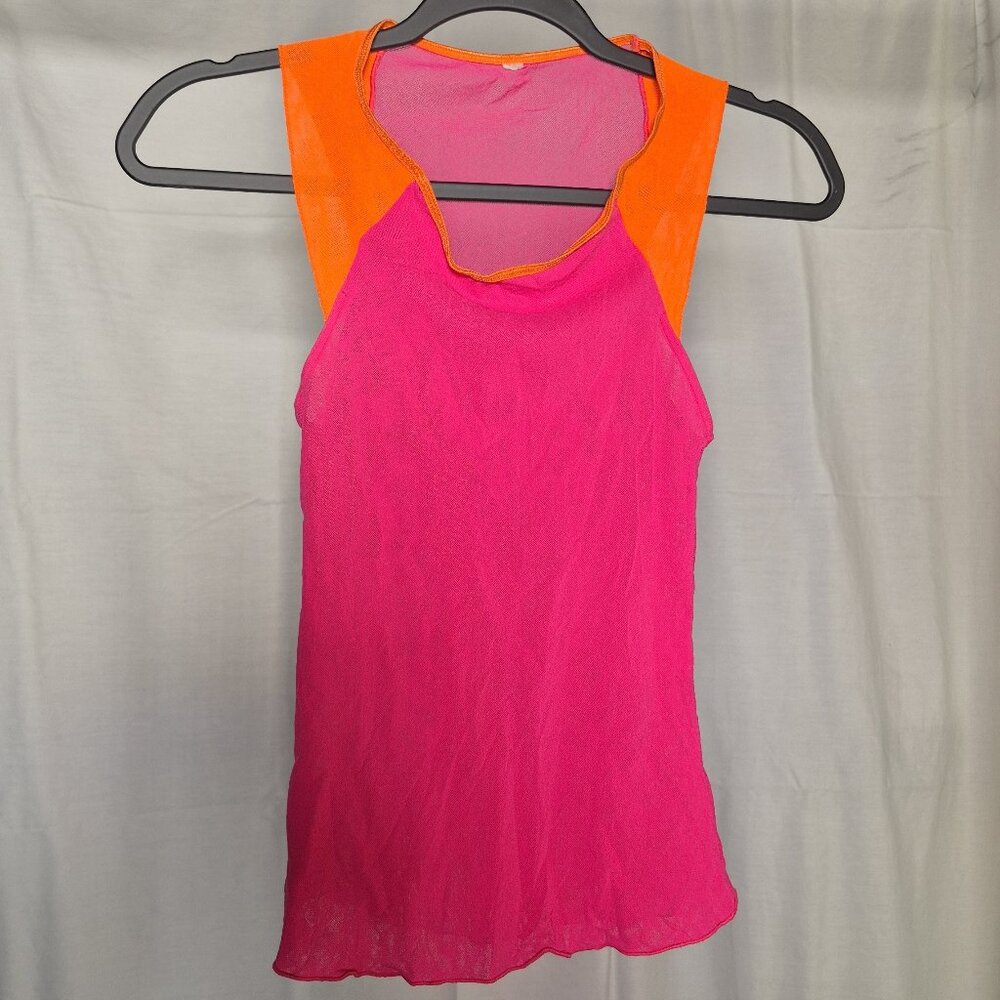 Sheer Pink & Orange Night Shirt Women's Size Small - no tags
